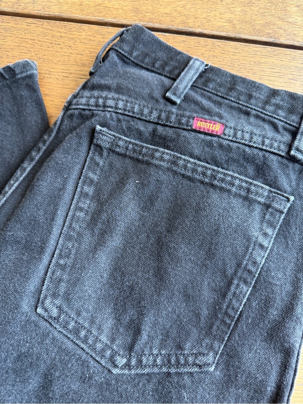 Rustler Men's Black Straight-Leg Denim Jeans